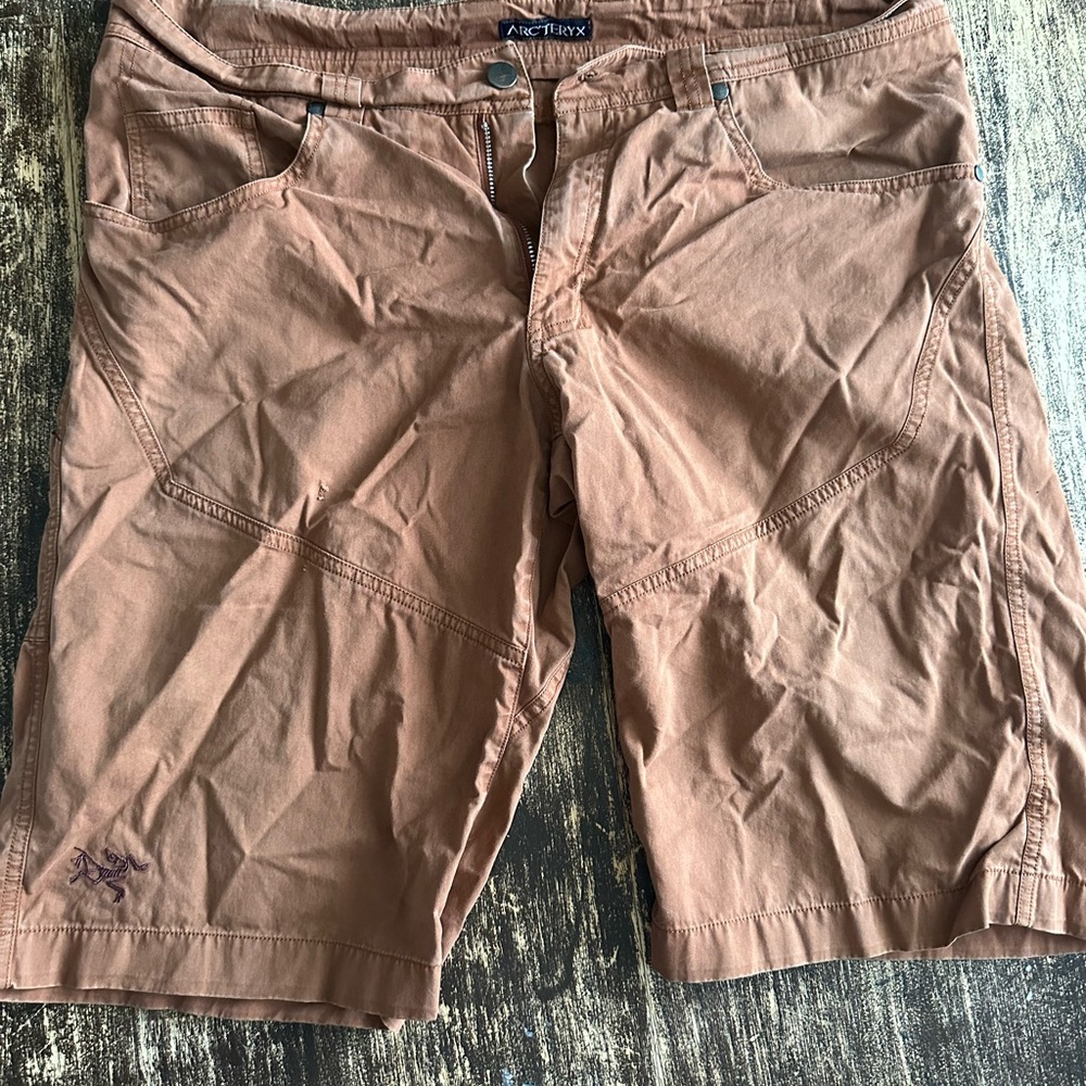 Arc'teryx Men's Tan Flat Front Shorts